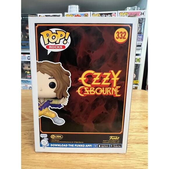 VAULTED EXCLUSIVE Ozzy Osbourne Purple Fringe Outfit Funko Pop Rocks #332 Black - Picture 3 of 6